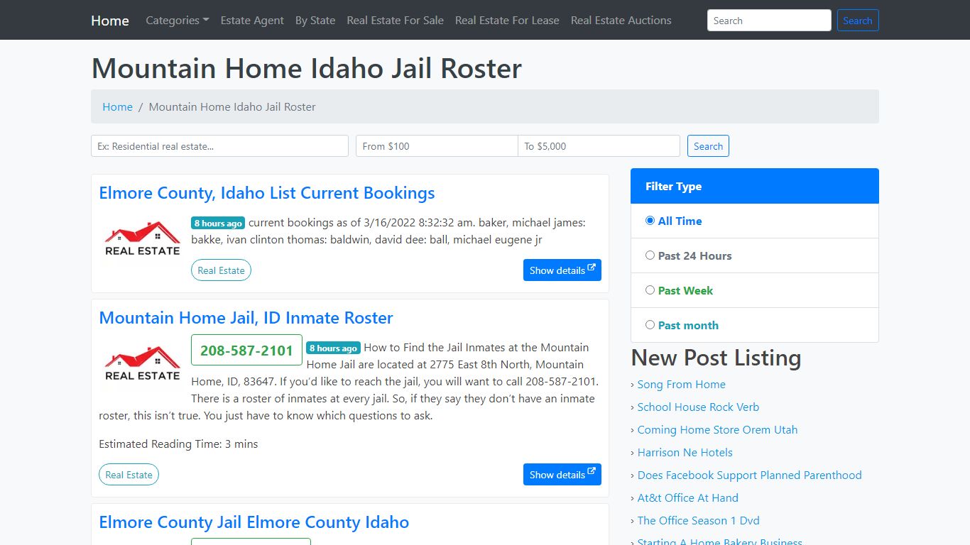 Mountain Home Idaho Jail Roster